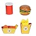 Oyunngs Juguete de Madera de simulación para niños, Juego de Hamburguesa con Papas Fritas Chicken Steak Cola, Juguete de educación temprana para bebés Habilidades mot