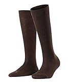 FALKE Damen Kniestrümpfe Sensitive London - 94% Baumwolle, 1 Paar, Braun (Dark Brown 5239), Größe: 35-38
