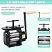 HAADID Rolling Mill for Jewelry, 110MM Width, 3-in-1 Manual Roller Mill Machine with Hand Crank, for Metal Stretching, Wire Shaping, Printing Embossing Patterns Textures