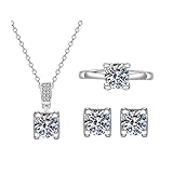 💎 Geeigneter Anlass: 925 Sterling Silber Schmuckset ist so zart und attraktiv, geeignet für jeden Anlass, Date, Shopping, Arbeit, Jahrestag, Weihnachten, Muttertag, Thanksgiving und Abschluss. Ob Sie ein subtiles Highlight zu Ihrer Geschäftskleidung oder ein interessantes Element zu Ihrem täglichen Look hinzufügen möchten, wir bieten die perfekte Wahl.