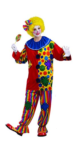 Men's Big Top Clown Costume, Purple/Green, One Size