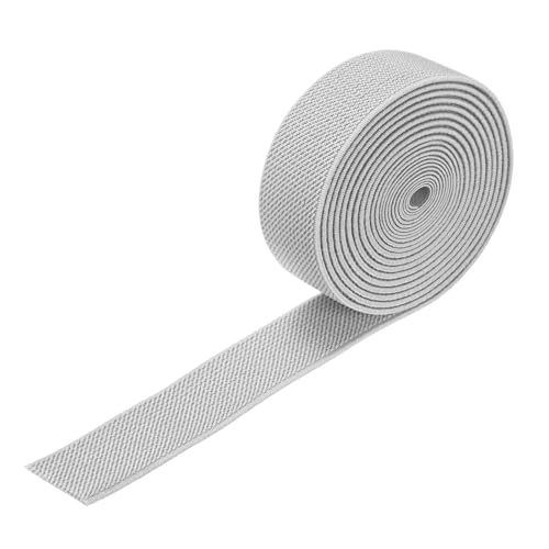 M METERXITY Elastic Bands for Sewing, 1" 4 Yards Roll of High Elasticity Knit Elastic Spool, Elastic for Sewing Waistband/Wigs/Pants/Crafts DIY Stretchy Ribbon [Light Gray]