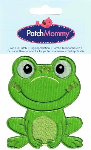 PatchMommy Frosch Patch Aufnäher Applikation zum Aufbügeln Bügelbild - für Kleidung Jeans Jacken Kinder Baby