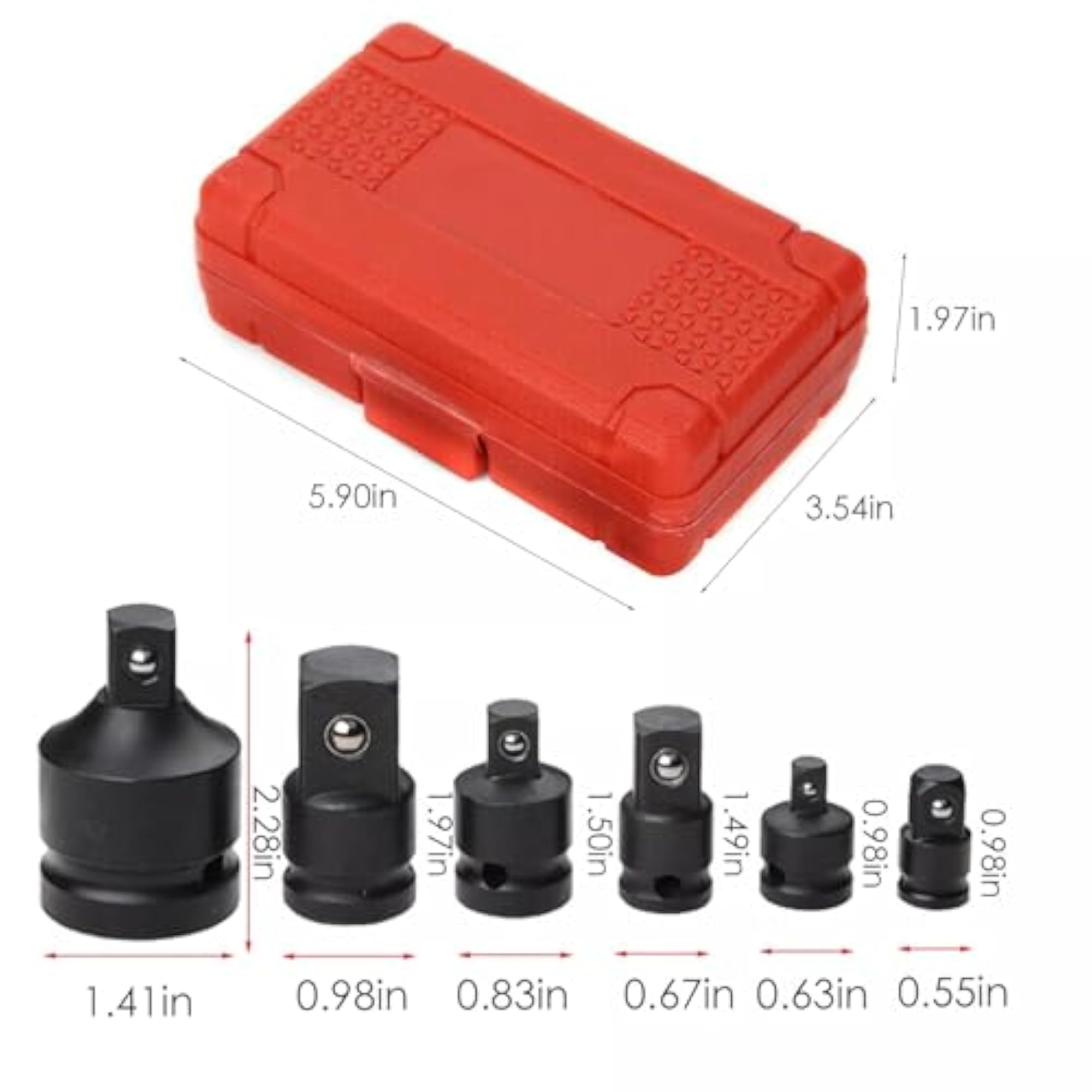 6PCS Pneumatic Air Impact Adapter Socket Set