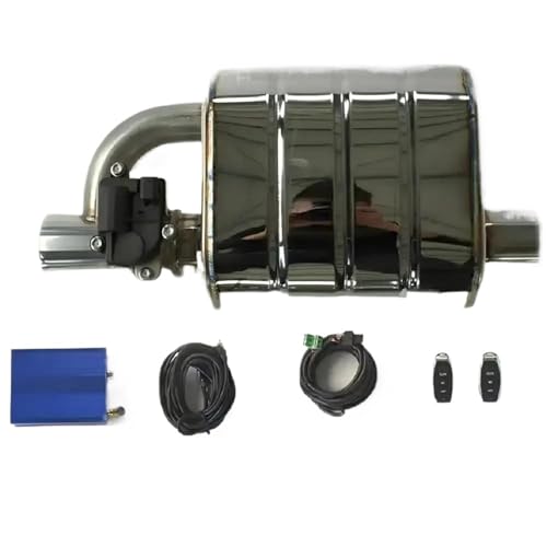 Silenciador de escape de coche universal con válvula de corte y mando de 2.5 pulgadas izquierdo