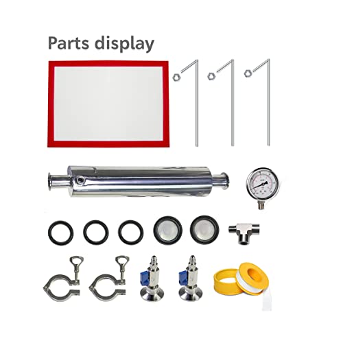 Hnzxib HNZXIB003 Closed Loop Extractor,1.5'' Double Layer Stainless Steel Vacuum Chamber/Tube 90 Gram thumb #3