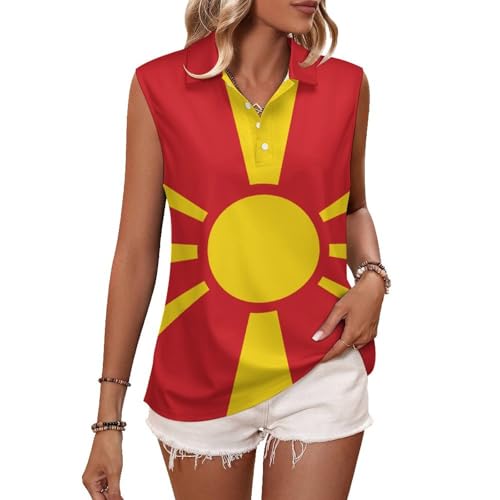 Polo de golf para mujer sin manga camisetas deporte tenis top sol