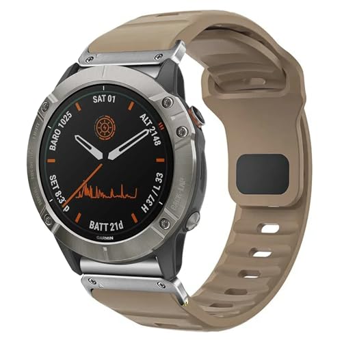 [�����ȓX] QuickFit �V���R���X�g���b�v 22mm 26mm �ɓK��Garmin Fenix 8 E 7 7X 6X Pro 5XPlus Epix Pro Gen 2 47mm 51mm Enduro 3 ���ԂȂ��E�H�b�`�o���h(Brown 2