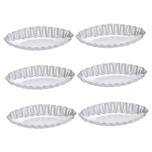SOLUSTRE Mini Cake Pans Set Aluminum Boat Mold Non-stick Baking Molds for Egg Tart