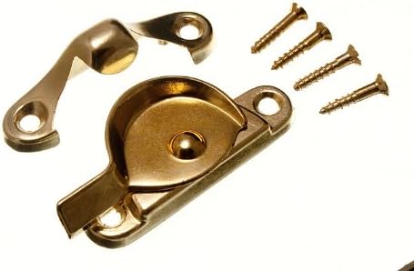 One Stop DIY 100 x WINDOW FITCH FASTENERS CATCH SECURITY LATCH BRASS PLATED EB STEEL NEW