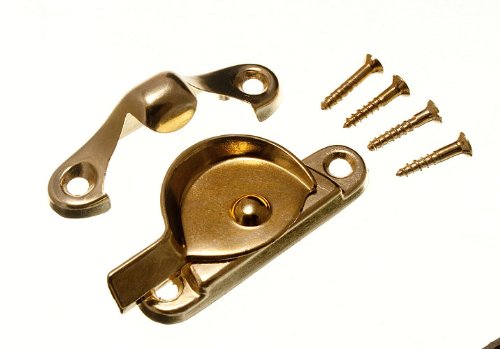 12 Of Fitch Sash Latch Fastener Catch Solid Eb Brass Plated With Screws