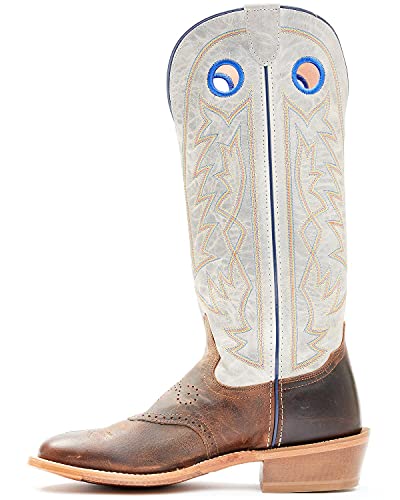 Tony Lama Boot Company Sa2002 Men`s Tony Lama Buckaroo Henley Stout Brown 15` Grey Cowhide Leather Top Round T Brown 12 #TOP2