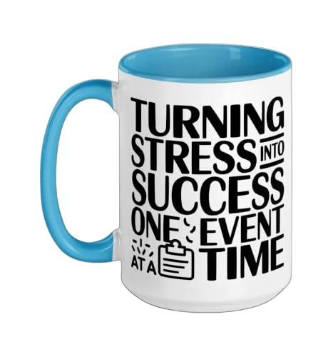 Event Coordinator Job Profession Event Planner Ceramic Mug, Blue/White, 15oz