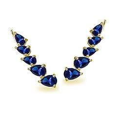 Created Blue Sapphire - Gold Flash
