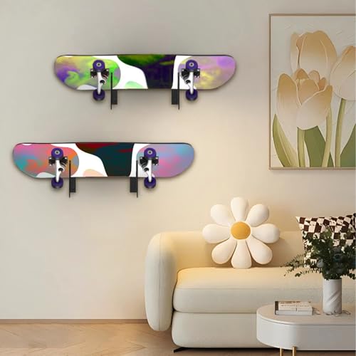 DIYIIRON 2 peças de suporte de parede para skate, suporte de exibição de parede de acrílico para ska