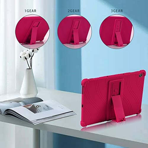 Lenovo Tab M10 FHD Plus (2nd Gen) Case 10.3 Inch,ATOOZ PC Holder Silicone Case for Lenovo M10 Plus 10.3" 2020 TB-X606F/TB-X606X (Rose)