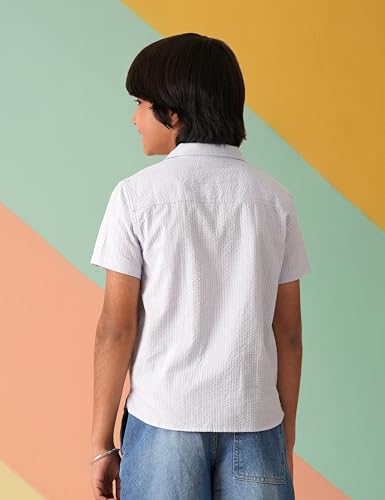 Image of Amazon Brand - Symbol Kids Boy's Half Sleeves Striper Regular Fit Shirt
