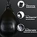 WUDUOA Height Adjustable Boxing Speed Bag Platform, Wall-Mounted Reflex Ball with Stand, Professional Pear Wood Board for Home Gym Training(Black,with Ball)