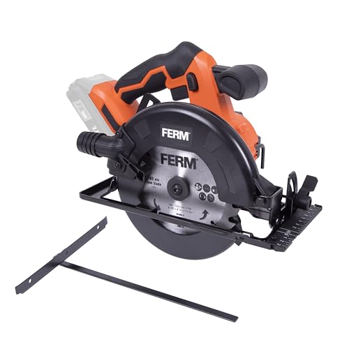 FERM AX-POWER Akku-Handkreissäge 20 V – 165 mm Kreissäge mit Parallelanschlag, 45 mm Schnitttiefe, 24T TCT-Sägeblatt, kompatibel mit AX-POWER & FX-POWER, ohne Akku & Ladegerät