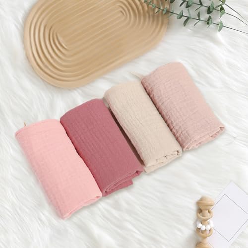 RUGBOL Paquete de 4 paños faciales de Muselina, Toallas Reutilizables para Cuidado de la Piel, Limpieza Diaria y Viajes, para Mujeres y Hombres - imagen 4