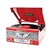 Pyle PTR8UR Retro Turntable Red AM/FM Radio W/Aux Input USB/SD & Vinyl-to-MP3 Electronic Accessories
