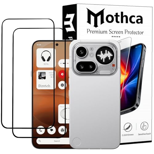 Image of Mothca Gorilla Tempered Glass Screen Protector for Nothing 4A Pro | Black | Pack of 2 | Edge-to-Edge Coverage | Scratch Resistant | Easy Installation Kit