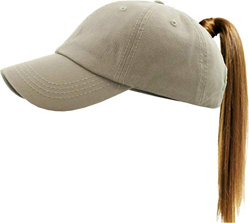 Image of Classic Plain Ponytail Messy High Bun Headwear Adjustable Cotton Trucker Mesh Glitter Hat Baseball Cap