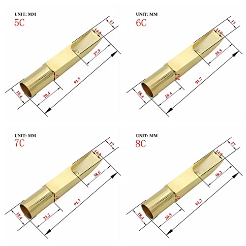 Kerrey Alto Saxophone Mouthpiece Metal Gold Plated Sax Mouth Size 5C 6C 7C 8C For Classical Music Saxophone Instrument Accessory #TOP1