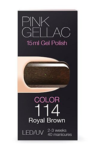 PINK-Gellac-114-Real-Marron-UV-nagellack-profesional-Gel-Esmalte-de-unas-Goma-Laca-para-al-menos-14-dias-Perfecto-brillante-unas