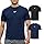 SPEEDO Kit 2 Camisetas Dry Fit Academia Esportiva Masculina, 1 Marinho - 1 Preto, P