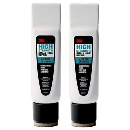 3M Small Hole Repair High Strength, All in One Applicator Tool, 2-Pack, Quick and Easy Repair for Nicks and Nail Holes, Includes Putty Knife, Spackle, and Sanding Pad For Wall Repairs (SHR-AIO-2-SIOC)