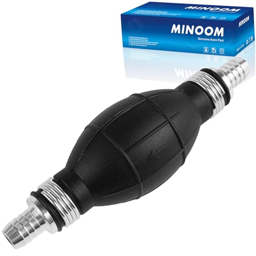 MINOOM Fuel Pump Hand Primer Bulb Fuels Rubber & Aluminum Hand Suitable for Car/Boat/Marine/Motorcycle 12mm(1/2