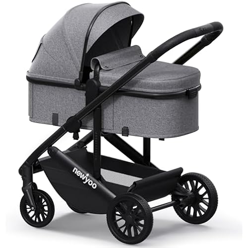newyoo Nestro 516M 2-in-1 Convertible Infant Stroller, Pramette Mode, Gray