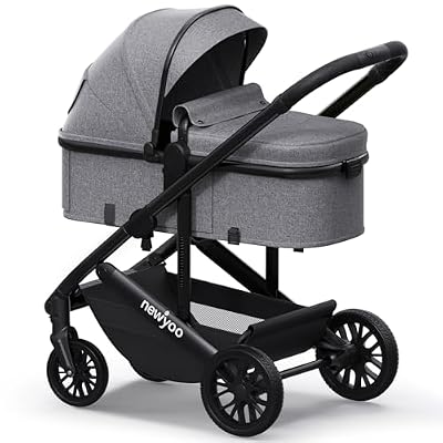 newyoo Nestro 516M 2-in-1 Convertible Infant Stroller, Pramette Mode, Gray