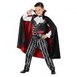morph costume dracula bambino, vestito dracula vampiro bambino, vestito horror spaventoso per carnevale e halloween da vampiri dracula xl