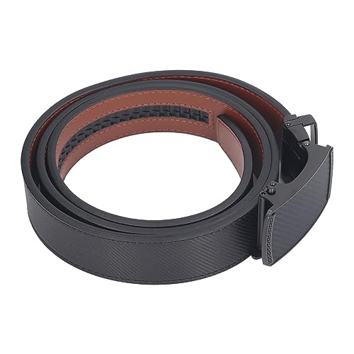 Men Leather Belt Comfortable Lightweight Soft Male Belt with Automatic Buckle for Business Meeting Daily Wear Cowhide 12 x 12 x 3cm 238g
