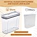 FreshKeeper Cereal Containers Storage Set, Airtight Food Storage Container with Lid 4L/135.2oz,4PCS BPA-FREE Plastic Pantry Organization Canisters for Rice Cereal Flour Sugar Dry Food in Kitchen