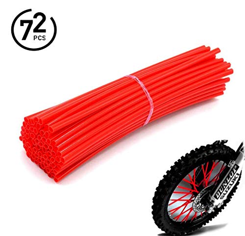 Motorcycle Spoke Skins, 72Pcs/Lot 24Cm Universal Wheel Rim Spoke Skins Covers Protector, For Motocross Dirt Bike Kawasaki Honda Yamaha Suzuki #TOP1