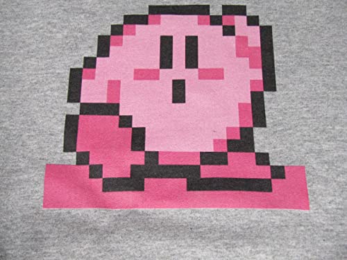 Kirby Pixel Kirby Boy's Athletic Heather Long Sleeve Shirt2