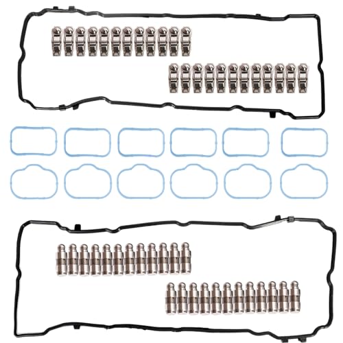 Image of Rocker Arm Lifters Valve Cover Gasket Set, for Jeep Grand Cherokee /Wrangler,for Dodge Charger /Durango /Challenger,for Ram 1500,for Chrysler 200 /300, 11-16, 3.6L V6 Pentastar, 5184296AH(62pcs)