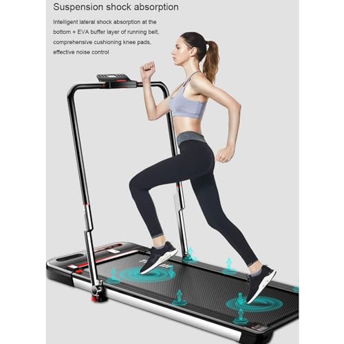 Image of Folding Treadmills Treadmill Foldable Home Small Indoor Ultra-Quiet Shock Absorption Electric Flat Treadmill Home Walkinghine with Handrail
