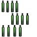 12 Pack â€“ 8 oz -Green Cosmo Plastic Bottles â€“ Black Flip Top - for Essential Oils, Perfumes, Cleaning Products- By Natural Farms