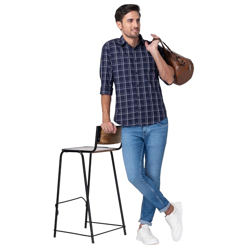 Image of Spykar Men's Mid Rise Slim Jeans (ECKN-01BB-082 Light Blue 34)