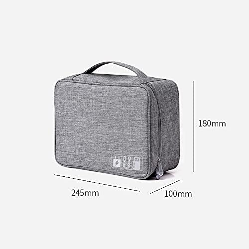 Storage Bags Portable Digital Organizer USB Gadgets Zipper Cosmetic Bag Case Accessories Item (Color : A) (C) image 3