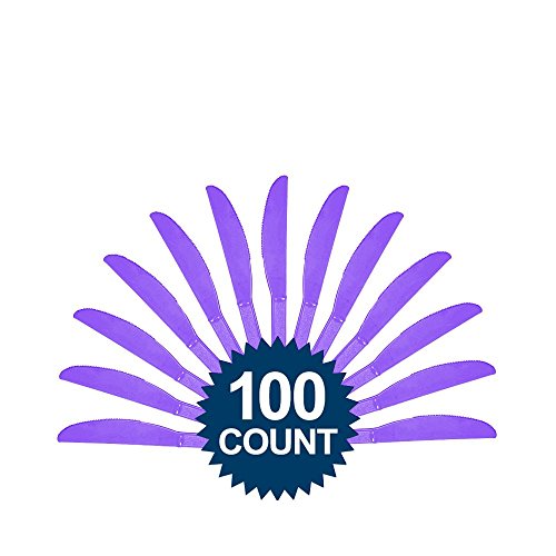 Amscan New Purple Big Party Pack Plastic Knives, 9.8 x 7.5 x 8.8 inches