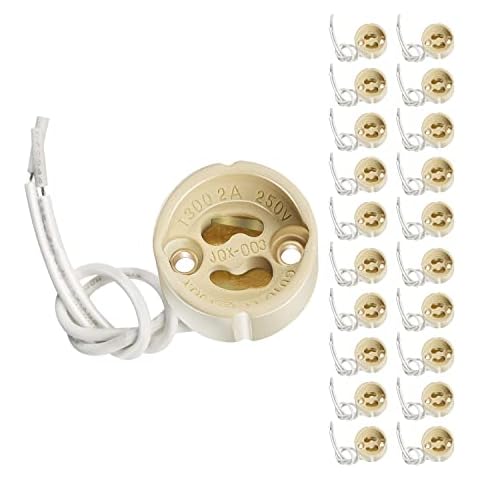 Tofisr GU10 Ceramic Lamp Holder 20-Pack Cover