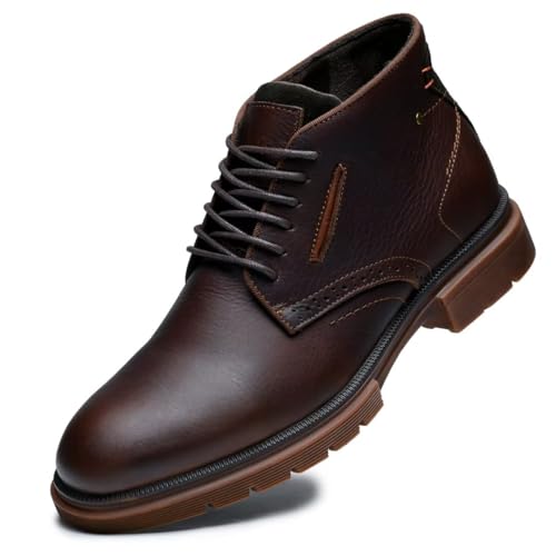 Image of Arkbird Men's Chukka Boots, Leather Ankle Dress Boot Casual Oxfords Lace Up Work Shoes