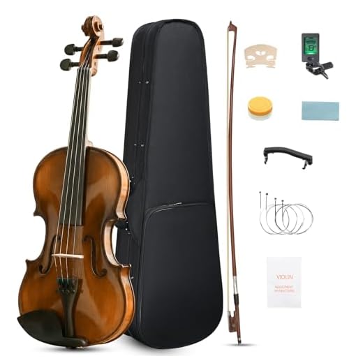 Ktaxon 4/4 Full Size Violin Solid Spruce Wood Premium Ebony Fitting Varnish