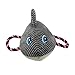 CJFael Peluche Chew Gioca Giocattolo per Cani Gatti, Bambola Squeaky Corda di Cotone Cucciolo, Stile: Simpatica Forma di Squalo Grigio S