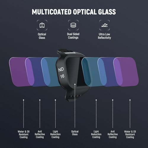 Image of NEEWER CPL ND Filter Set Compatible with DJI Mini 5 Pro (CPL /ND8 /ND16 /ND32 /ND64 /ND128), Snap On Circular Polarizing Polarizer Neutral Density Lens Filter Multicoated Drone Camera Accessories, 6 Pack